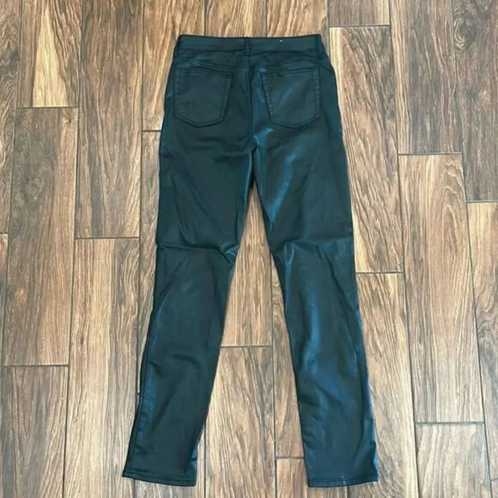 Gap Teen Sky High Skinny‎ Coated Black Stretch Jeans